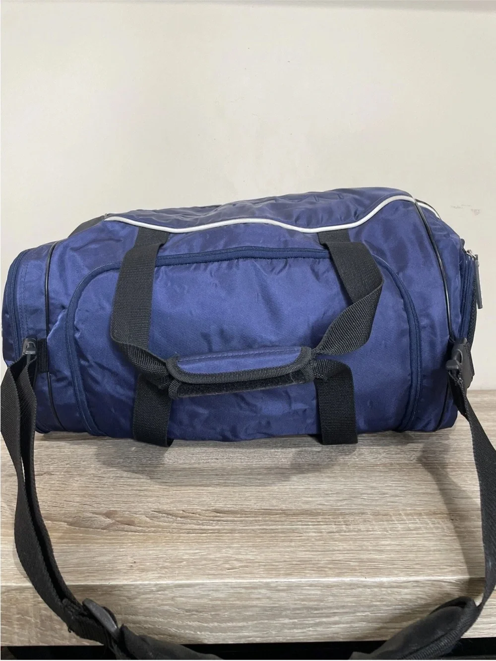 Vintage Nautica Y2K Duffle Bag Gorpcore Gym Travel Weekender Blue